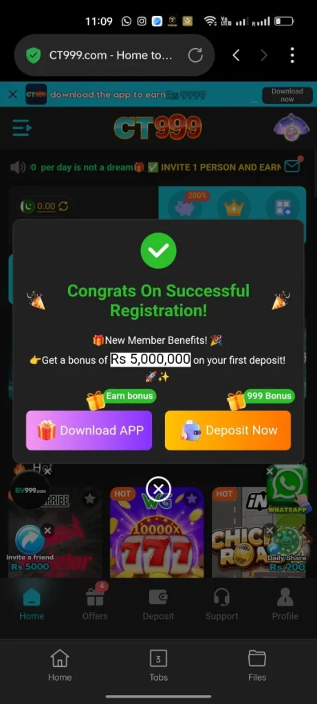 CT999 Game Login Offers